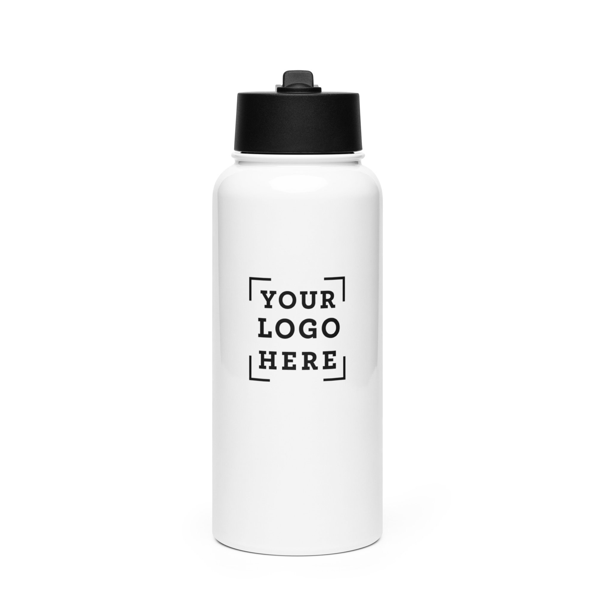 Stainless Steel Water Bottle with a Straw Lid preview